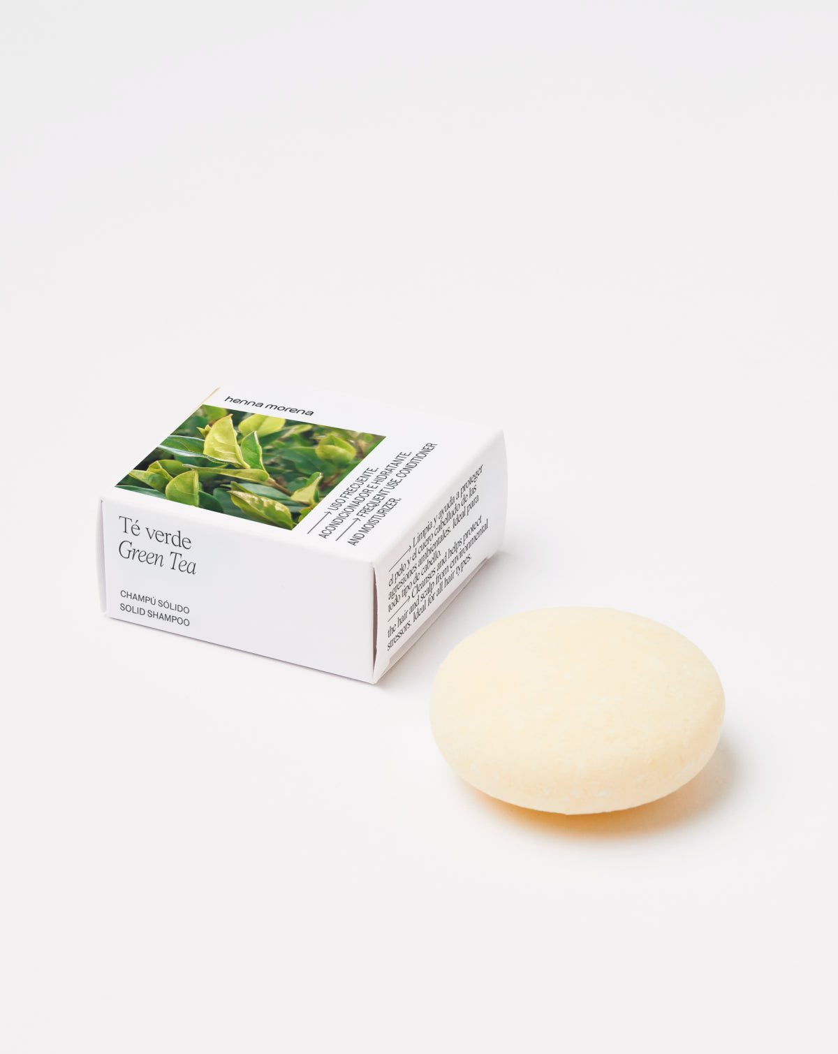 Green Tea Shampoo Bar with reusable tin by Henna Morena, view 2